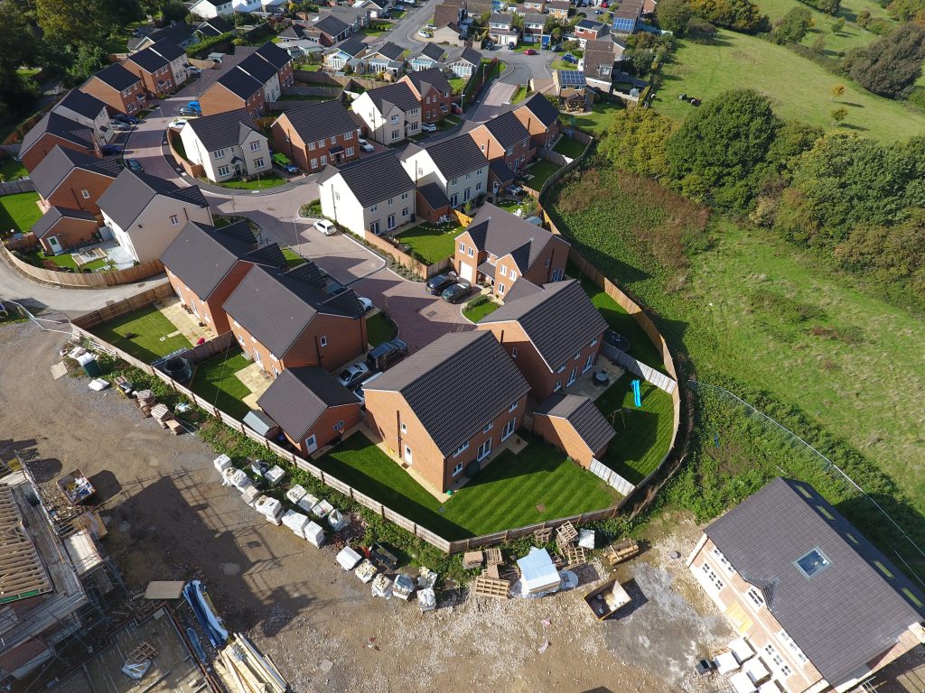 housing estate image taken with drone