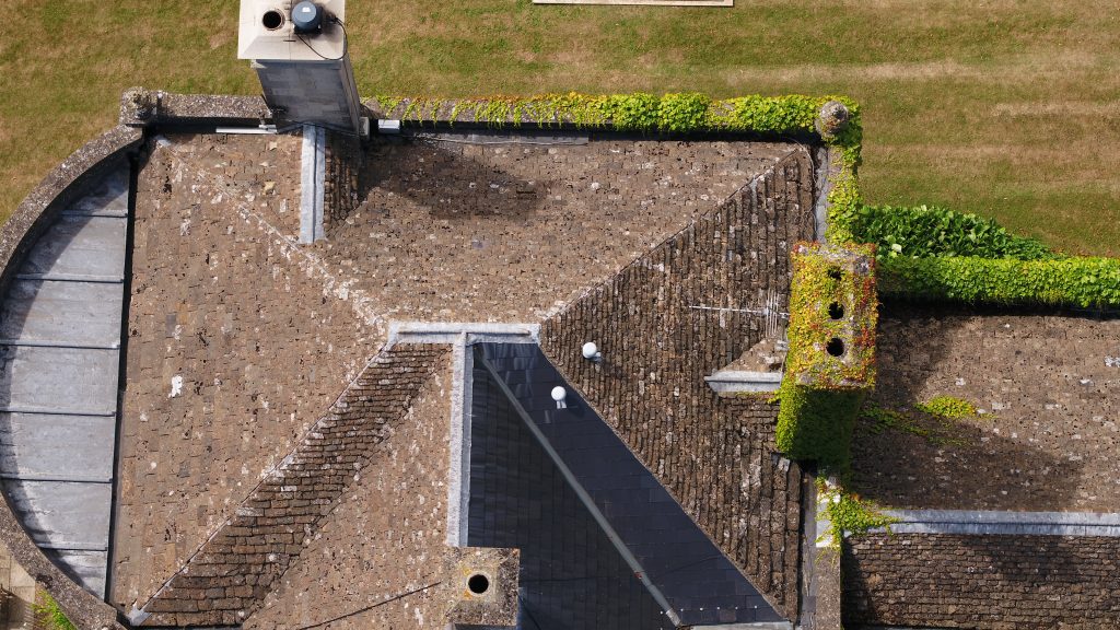 roof sinpection image taken with drone