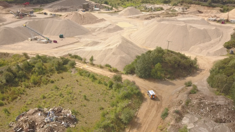 Drone image of construction site bristol